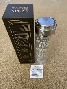 Glass Infuser Bottle with Stainless Lid - Clear; 15 oz
Brand new